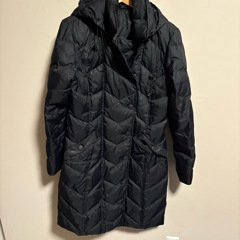 Max Mara Weekend Long Black Puffer Coat- Size 8